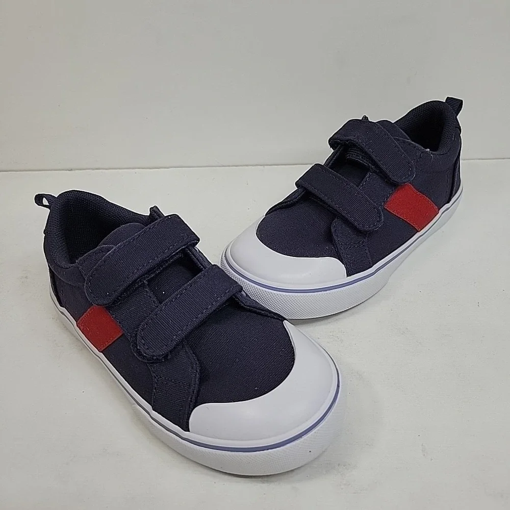 NWOB Boy Wonder Nation Navy, Red & White size 10 Sneakers Memory Foam Casual